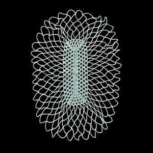 Handmade Mint Green Crochet Doily Oval Lightweight Lace Table Decor